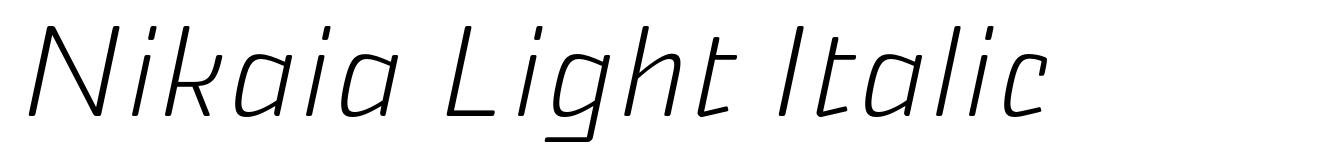 Nikaia Light Italic